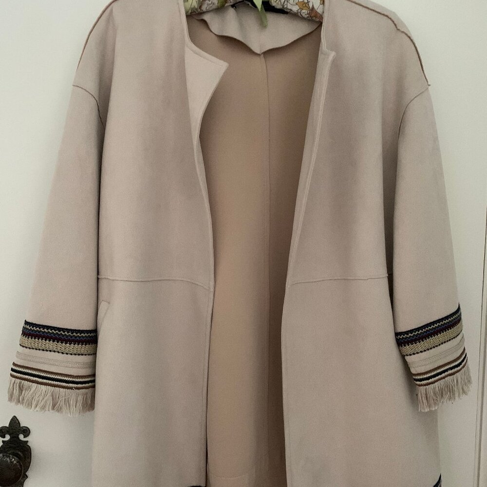 Zara Faux-Suede Light Coat